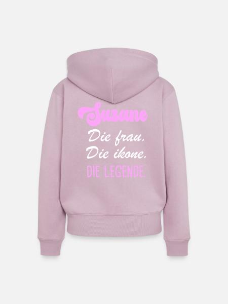 Suzanne die legende - Frauen Premium Bio Zip Hoodie - Altrosa
