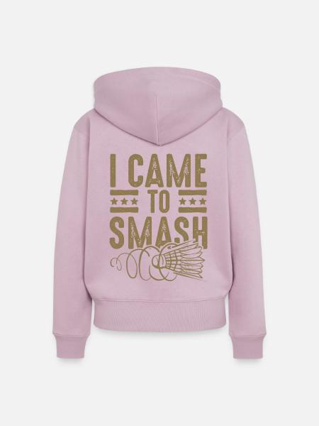 Badminton smash - Frauen Premium Bio Zip Hoodie - Altrosa