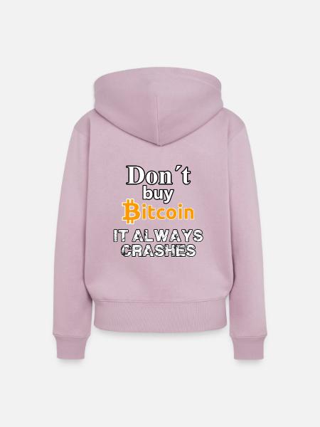 BTC always crashes - Frauen Premium Bio Zip Hoodie - Altrosa