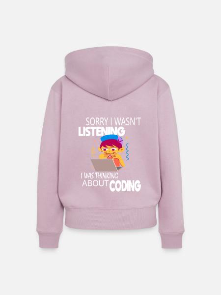 Coding Coder Programmierer - Frauen Premium Bio Zip Hoodie - Altrosa