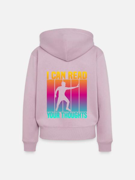 I Can Read Your Thoughts - Frauen Premium Bio Zip Hoodie - Altrosa