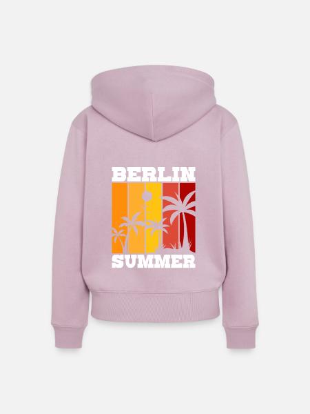 Berlin Summer - Frauen Premium Bio Zip Hoodie - Altrosa