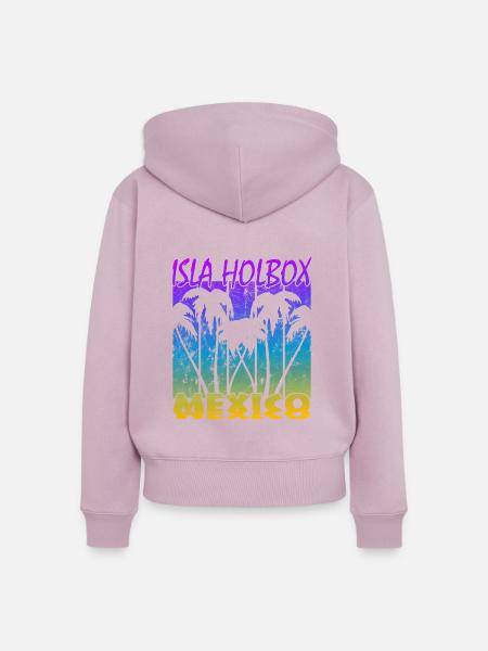 Isla Holbox Mexico - Frauen Premium Bio Zip Hoodie - Altrosa