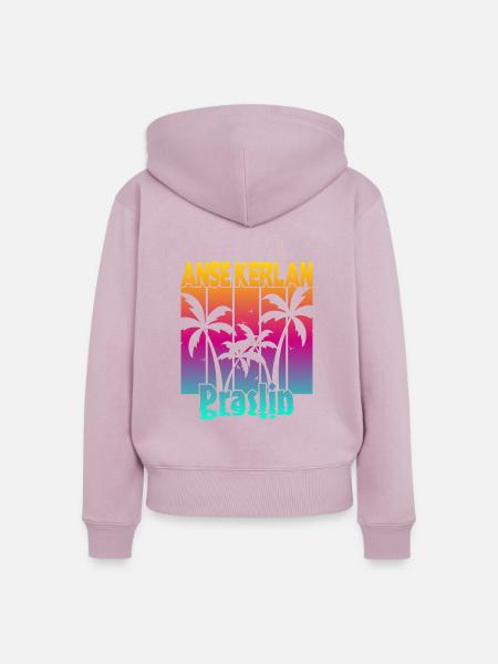 Anse Kerlan Praslin - Frauen Premium Bio Zip Hoodie - Altrosa
