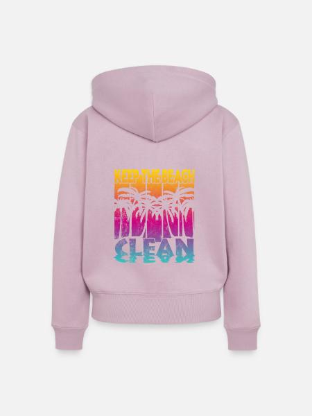 Keep the Beach clean - Frauen Premium Bio Zip Hoodie - Altrosa