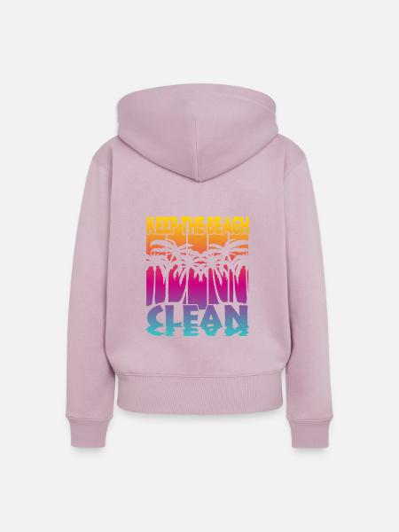 Keep the Beach clean - Frauen Premium Bio Zip Hoodie - Altrosa