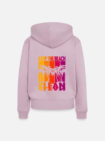 Keep the Beach clean - Frauen Premium Bio Zip Hoodie - Altrosa