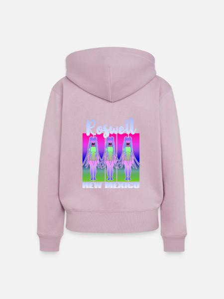 Roswell New Mexico - Frauen Premium Bio Zip Hoodie - Altrosa