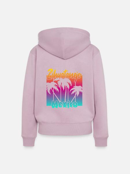 Zihuatanejo Mexico - Frauen Premium Bio Zip Hoodie - Altrosa