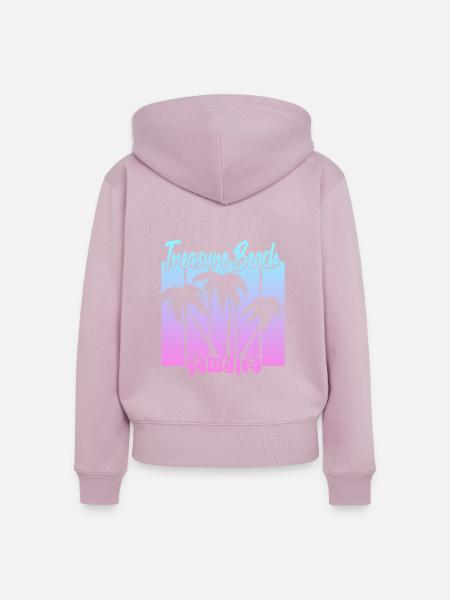 Treasure Beach Jamaica - Frauen Premium Bio Zip Hoodie - Altrosa