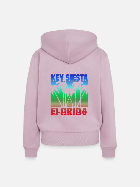 Key Siesta Florida - Frauen Premium Bio Zip Hoodie - Altrosa