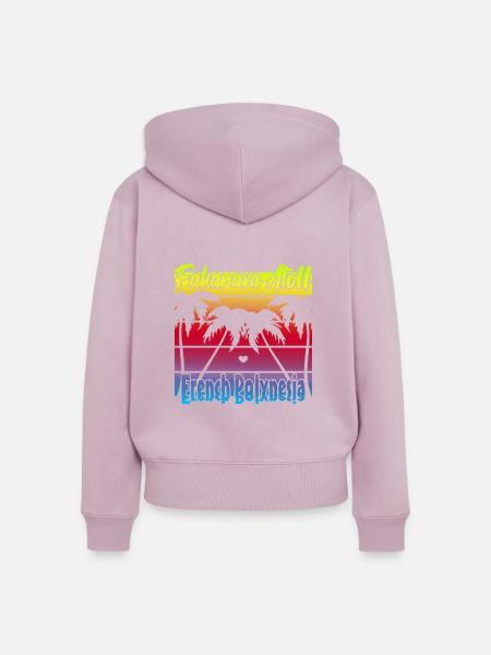 Fakarava Atoll French Polynesia - Frauen Premium Bio Zip Hoodie - Altrosa
