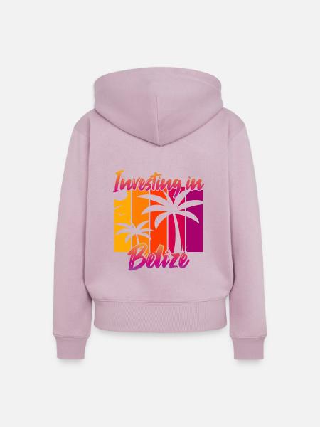 Investing in Belize - Frauen Premium Bio Zip Hoodie - Altrosa