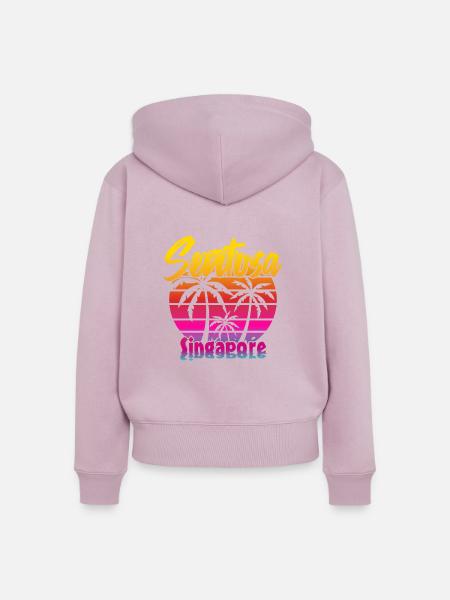 Sentosa Singapore - Frauen Premium Bio Zip Hoodie - Altrosa