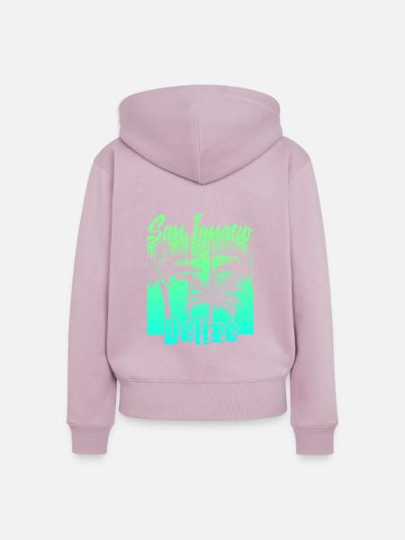 San Ignacio Belize - Frauen Premium Bio Zip Hoodie - Altrosa
