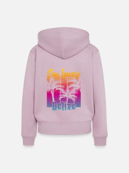 San Ignacio Belize - Frauen Premium Bio Zip Hoodie - Altrosa