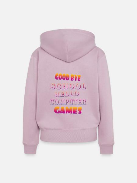 Schule Gamer Schüler - Frauen Premium Bio Zip Hoodie - Altrosa