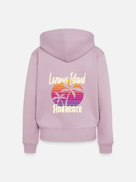 Lazarus Island Singapore - Frauen Premium Bio Zip Hoodie - Altrosa