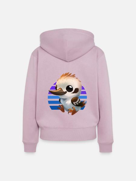 Baby Kookaburra - Frauen Premium Bio Zip Hoodie - Altrosa