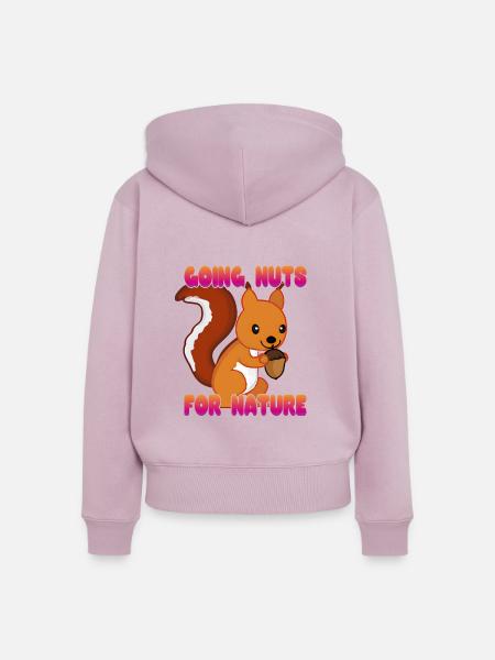 Going Nuts For Nature - Frauen Premium Bio Zip Hoodie - Altrosa