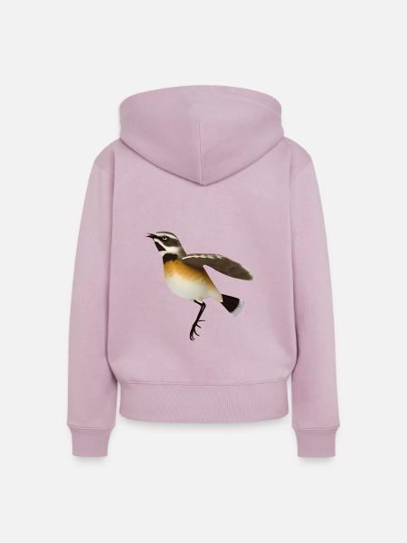 Braunkehlchen - Frauen Premium Bio Zip Hoodie - Altrosa
