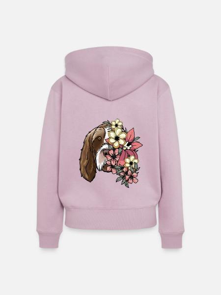 Spinone Italiano Hunde - Frauen Premium Bio Zip Hoodie - Altrosa