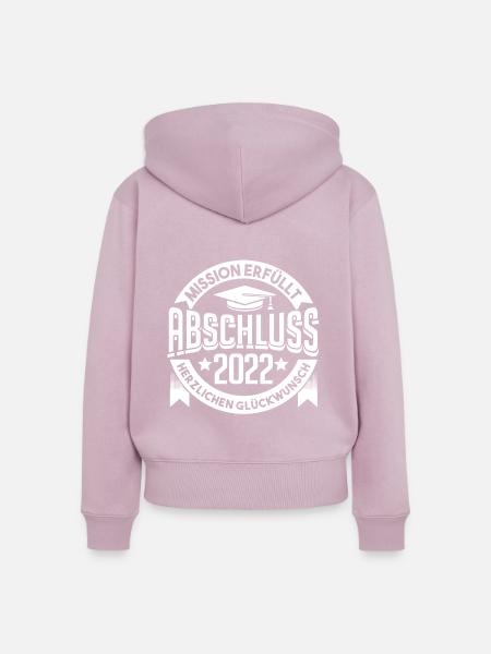 Schulabschluss Abschluss 2022 - Frauen Premium Bio Zip Hoodie - Altrosa