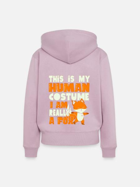 Fuchs Liebhaber Füchsin - Frauen Premium Bio Zip Hoodie - Altrosa
