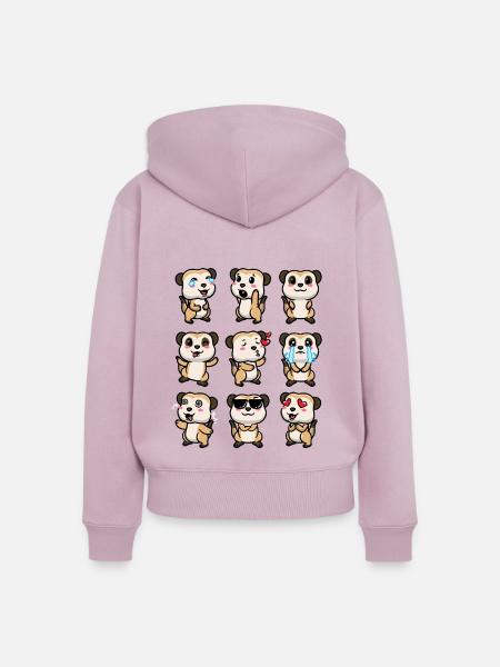 Erdmännchen Tierliebhaber Erdmännchenliebhaber - Frauen Premium Bio Zip Hoodie - Altrosa