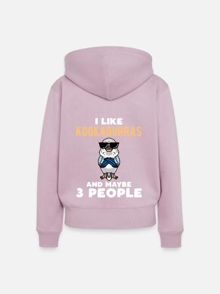 Lachender Hans Vogel Jägerliest - Frauen Premium Bio Zip Hoodie - Altrosa