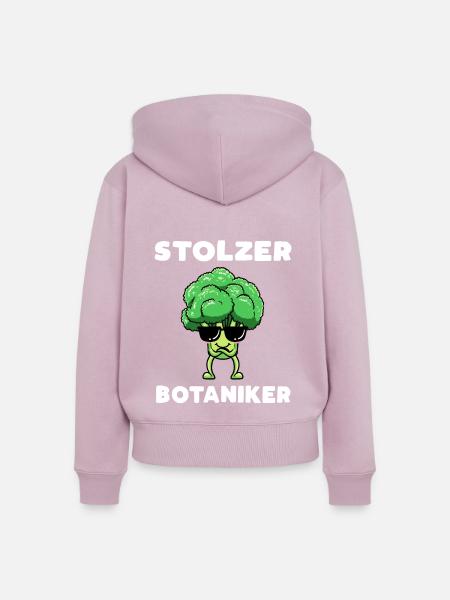 Stolzer Botaniker - Frauen Premium Bio Zip Hoodie - Altrosa