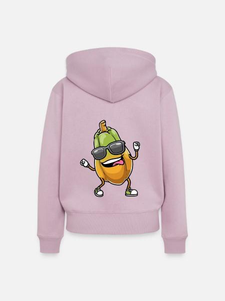 Papaya Tanzen - Frauen Premium Bio Zip Hoodie - Altrosa