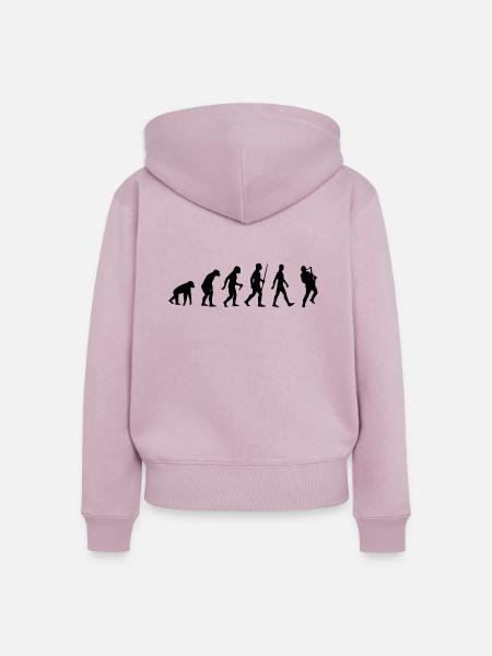 Saxophon, Saxophone, Musik, Instrument, Evolution - Frauen Premium Bio Zip Hoodie - Altrosa