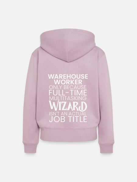 Warehouse Worker multitasking Wizard - Frauen Premium Bio Zip Hoodie - Altrosa