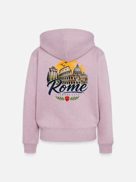 Rom – Eternal City - Frauen Premium Bio Zip Hoodie - Altrosa