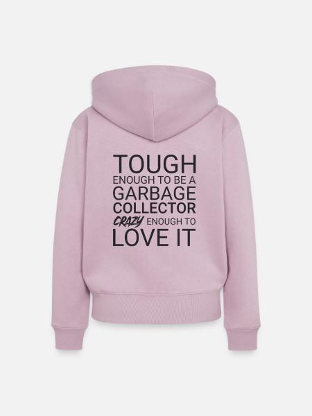 Garbage collector Crazy - Frauen Premium Bio Zip Hoodie - Altrosa