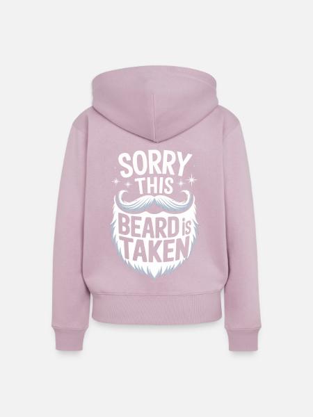 Bart Schnurrbart Bärtige Männer - Frauen Premium Bio Zip Hoodie - Altrosa