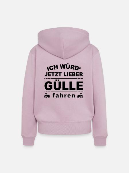Gülle fahren - Frauen Premium Bio Zip Hoodie - Altrosa