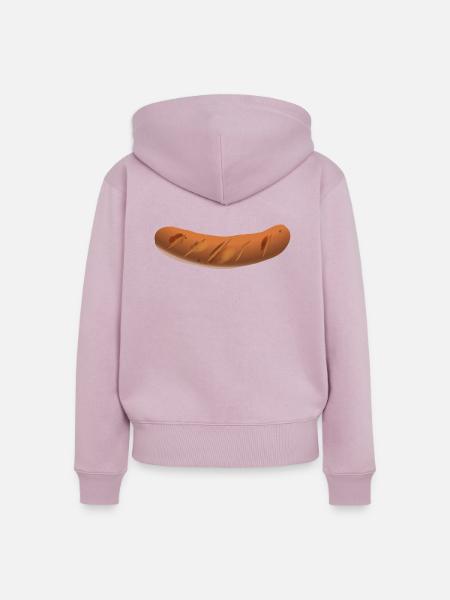 Wurst, Bratwurst - Frauen Premium Bio Zip Hoodie - Altrosa
