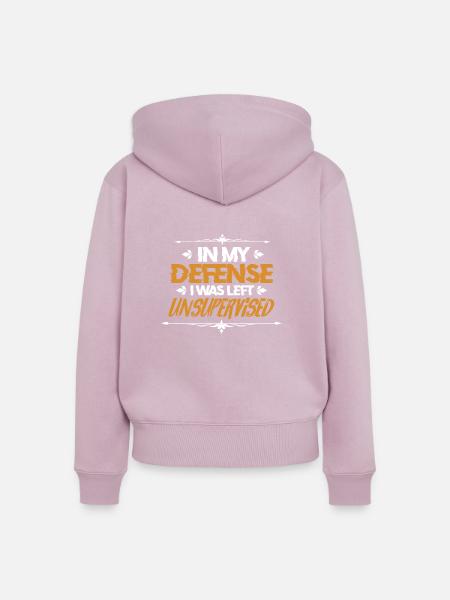 Verteidigung Lustig Sarkasmus Geschenk - Frauen Premium Bio Zip Hoodie - Altrosa