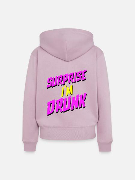 Surprise I'm Drunk - Frauen Premium Bio Zip Hoodie - Altrosa