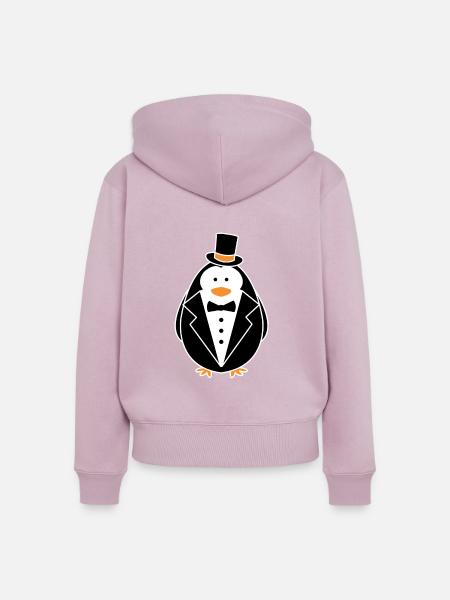 Pinguin Penguin - Frauen Premium Bio Zip Hoodie - Altrosa