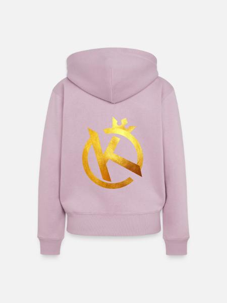 K - Frauen Premium Bio Zip Hoodie - Altrosa