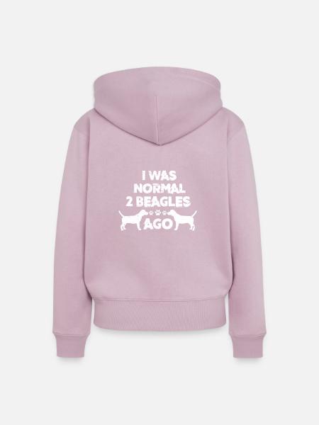 Beagle - Frauen Premium Bio Zip Hoodie - Altrosa