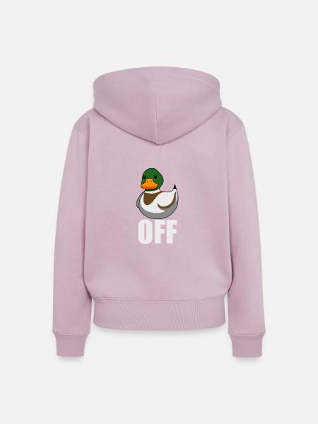 Duck Off I Fuck Off - Frauen Premium Bio Zip Hoodie - Altrosa