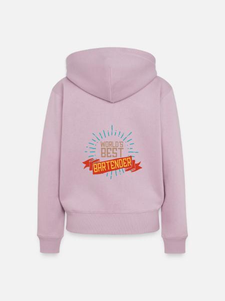 Die weltweit besten Barkeeper - Frauen Premium Bio Zip Hoodie - Altrosa