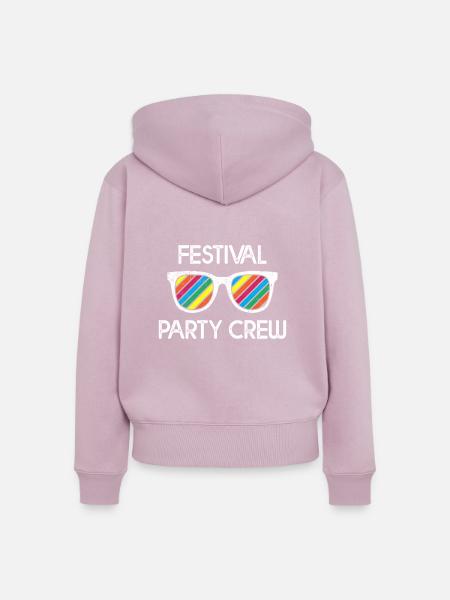 festival party crew - Frauen Premium Bio Zip Hoodie - Altrosa