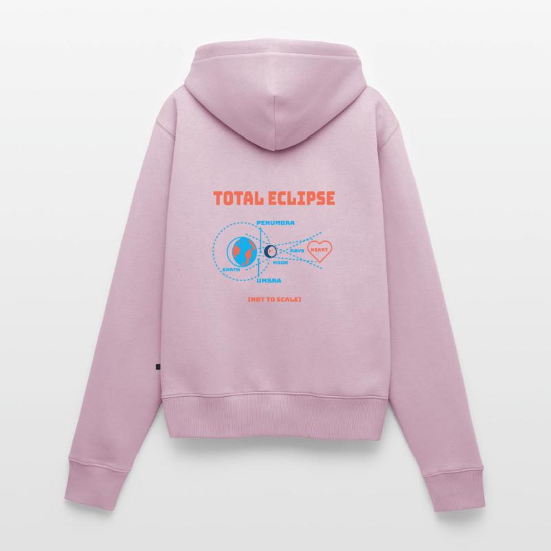 Total Eclipse Earth lunar eclipse solar system Women's Premium Organic Zip Hoodie