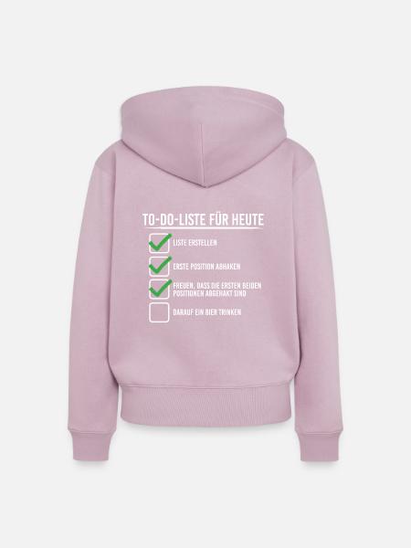Lustig - Frauen Premium Bio Zip Hoodie - Altrosa