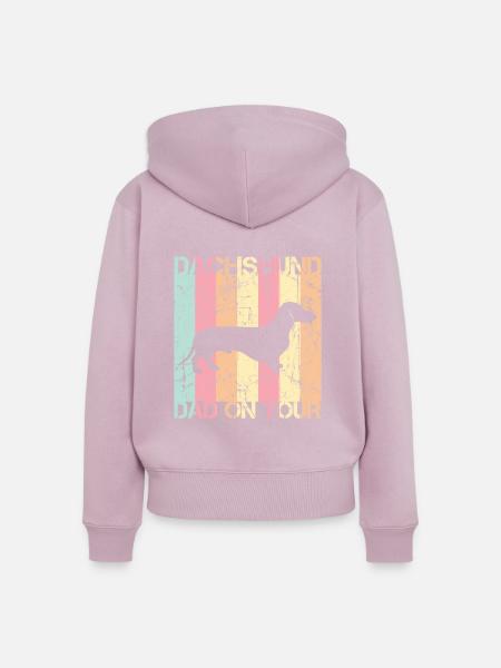 Dachshund Dackel Spruch Geschenk - Frauen Premium Bio Zip Hoodie - Altrosa